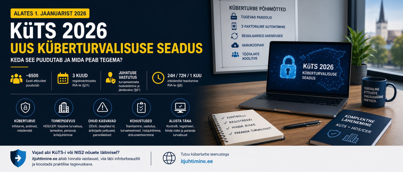 KüTS 2026: keda uus küberturvalisuse seadus puudutab ja mida peab ettevõte tegema?